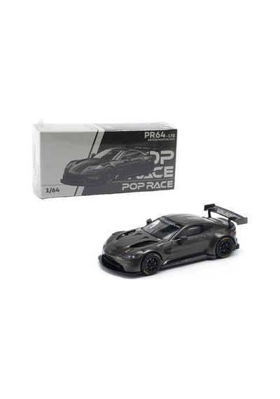 Pop Race Aston Martin Gt3 Carbon Fiber 1:64 Diecast Model Araba Pr64-178 Siyah