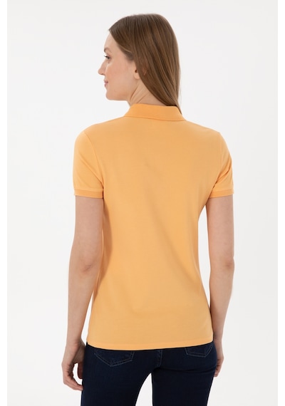 U.S. Polo Assn. Kadın Turuncu Basic Polo Yaka Tişört 50305764-VR202 U.S. Polo Assn. Kadın Turuncu Basic Polo Yaka Tişört 50305764-VR202