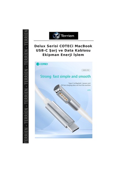 Delux Serisi Coteci Macbook Usb-c Şarj Ve Data Kablosu Ekipman Enerji İşlem