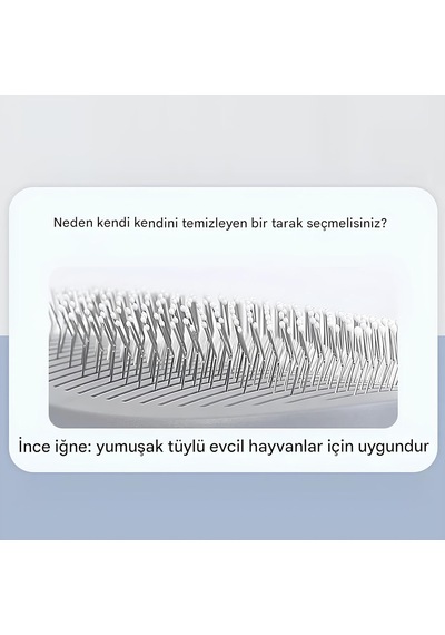 Lexroo Gri Otomatik - Çelik İğneli - Cilt Dostu - Ergonomik Saplı - Uzun Ve Kısa Tüyler İçin