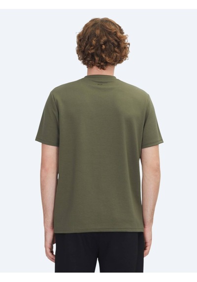 Kip Haki Düz Bisiklet Yaka T-shirt Çok Renkli