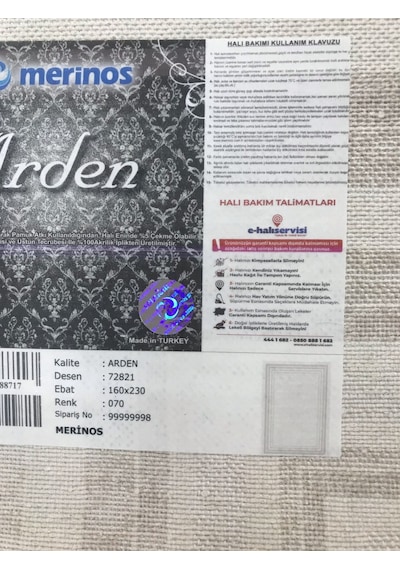 Merinos Halı Arden 72821 070 Serisi Akrilik Salon Oturma Yatak Odası Halısı Kahve