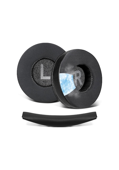 Jbl T450bt 460bt Tune 500bt 510bt 520bt 525bt 530bt 560bt 570bt & E40bt & Jr Serisi İle Uyumlu Soğutucu Jel Kulaklık Pedi Ve Kafa Bandı - İpeksi Kumaş & Hafızalı Sünger Kulaklık Pedi Seti Siyah