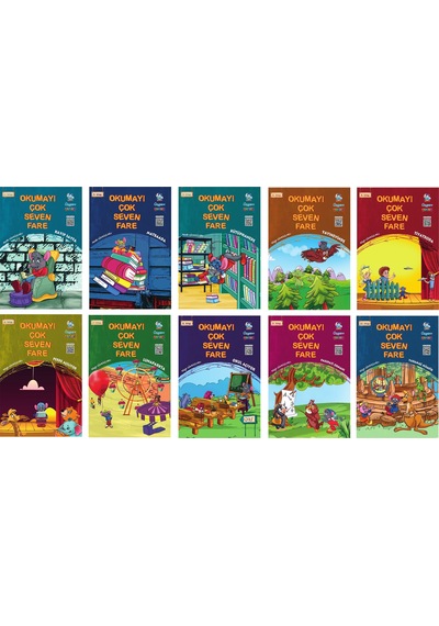 Okumayı Çok Seven Fare Seti - 10 Kitap Takım - Asude Gündüzhev - Üçgen Çocuk