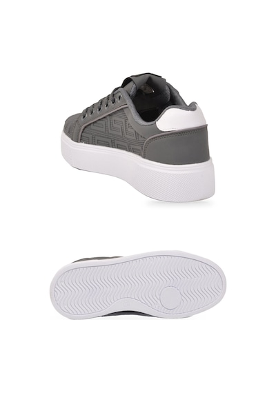 Walkway Füme Bağcıklı Kalın Rahat Tabanlı Kadın Casual Yürüyüş Ayakkabı Sneaker 26201
