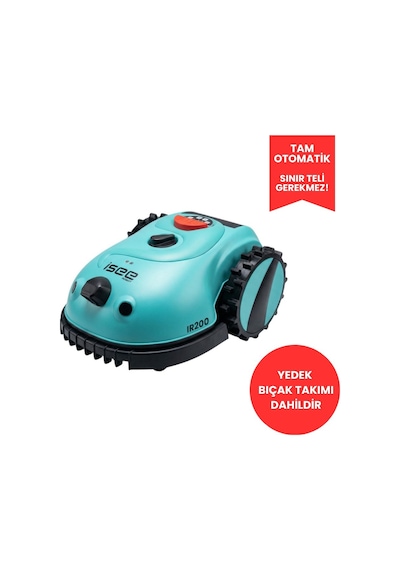IR200 Akıllı Çim Biçme Robotu Kablosuz 200m² Şarjlı Sınır Teli Gerektirmeyen AI Kamera Sessiz -