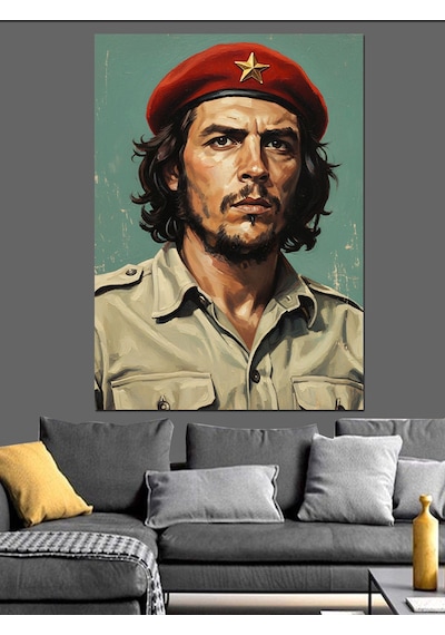 Karizma Tablo Che Guevara Portresi Dekoratif Kanvas - Mdf Ahşap Tablo