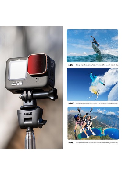 K&f Concept Gopro Uyumlu 6 Lı Set - Cpl + Nd8 + Nd16 + Nd32 + Nd64 + Nd1000