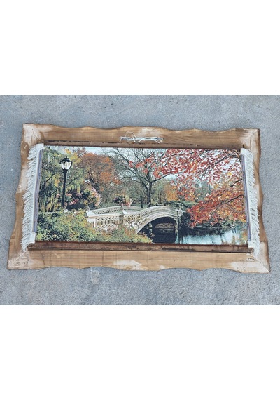 Sonbahar Valsi Adlı İran Tebriz Halı Tablo 120x70cm - Duvar Halı Kilim Tablo