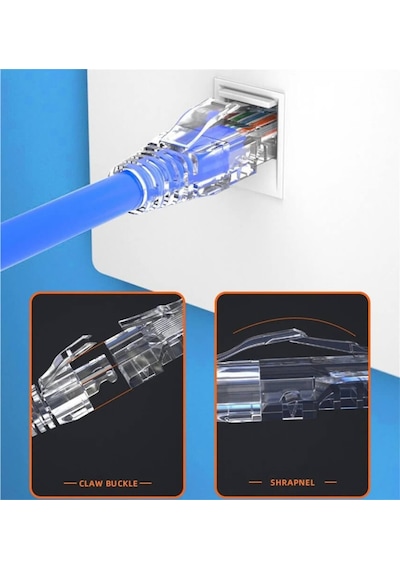 100 Adet - Yeni Nesil Cat6 Rj45 Kılıf Boot - Beyaz