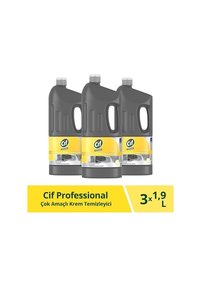 Professional Çok Amaçlı Krem Temizleyici 1,9 Lt 3adet 3'lü Set