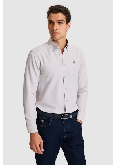 U.s. Polo Assn. Erkek Açık Gri Gömlek Basic 50324708-vr001