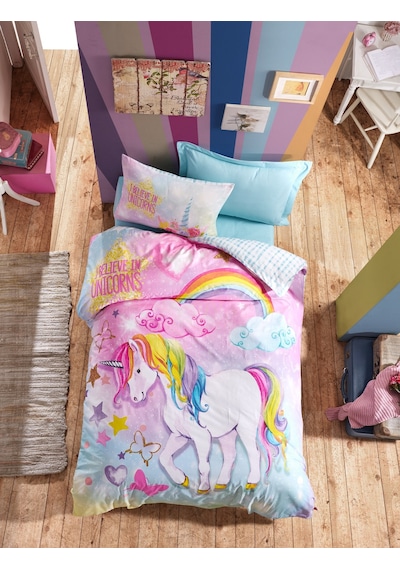 Cotton Box Junior Tek Kişilik Lastikli Çarşaflı Nevresim Takımı Dream Mint