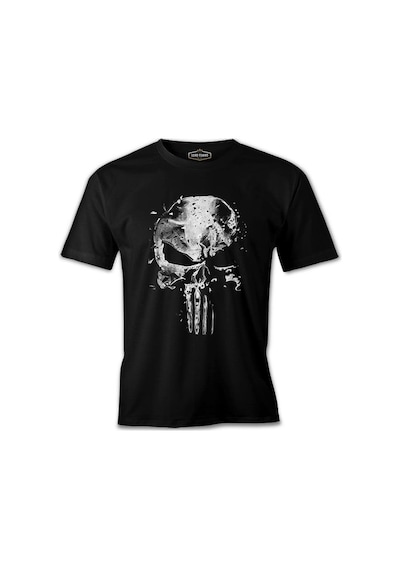 Punisher - Bullet Hole Siyah Erkek Tshirt 001