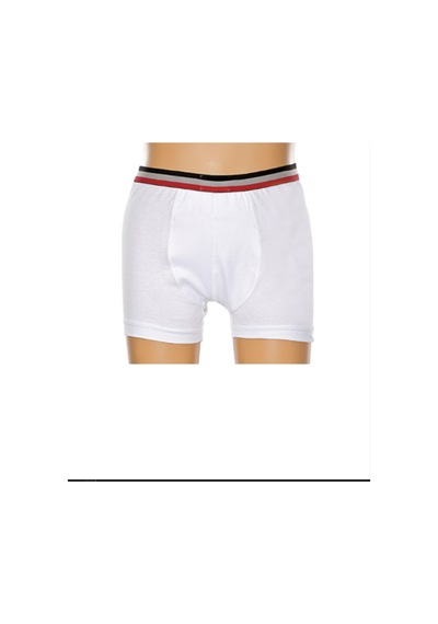 Mintev 12 Li Beyaz Likralı Erkek Çocuk Boxer 1343 12 Adet