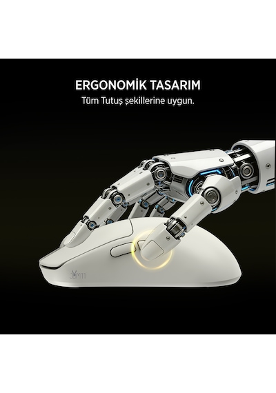 James Donkey Jdm11 Paw3311 12.000dpı Triple Mode Kablolu/bluetooth/2.4g Beyaz Gaming Mouse