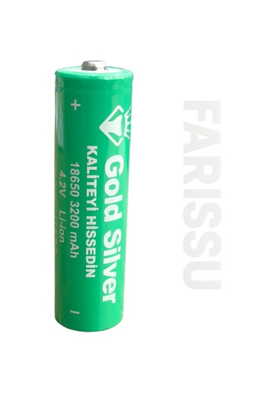Gold Silver 18650 El Feneri Ve Kafa Lambası İçin Şarj Edilebilir Li-ion Pil - 3200 Mah 4.2v 2 Adet