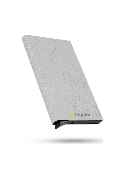 Wrapsol Rfid Korumalı Alüminyum Otomatik Mekanizmalı Kredi Kartlık Desenli Prizma Gri Çizgisel Kabartmalı Gri Çizgisel Kabartmalı Gri Açık Gri