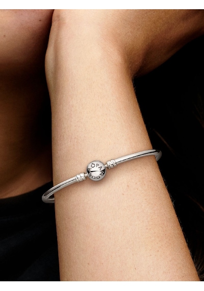 Dora&dora Logo Klipsli Bangle Bileklik 925 Ayar Gümüş 20 Cm Gümüş