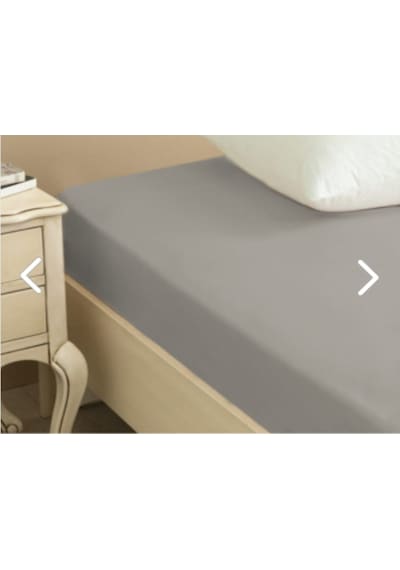 Düz Gri Tek Kişilik Fitted Lastikli Çarşaf Seti %100 Pamuklu