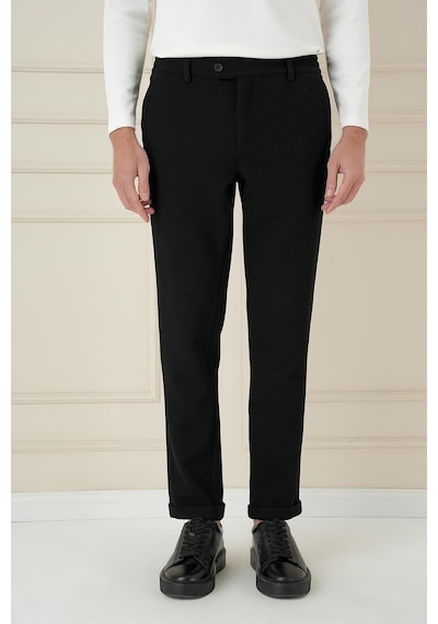 Efor P 1166 Slim Fit Siyah Klasik Pantolon Siyah