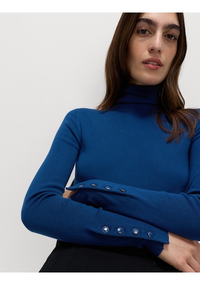 Marks & Spencer Fitilli Balıkçı Yaka Kazak Mavi