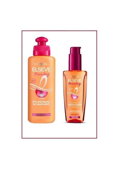 Elseve Dream Long Pürüzsüzleştirici Serum 100 ML + Elseve Dream Long Bye-Bye Makas Saç Bakım Kremi 200 ML