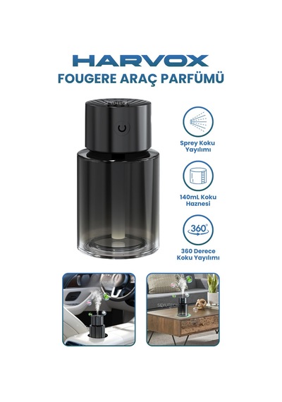 Harvox Fougere Araç Parfümü 140ml Koku Haznesi Ortam Ve Oda Hava Nemlendirici Aromaterapi