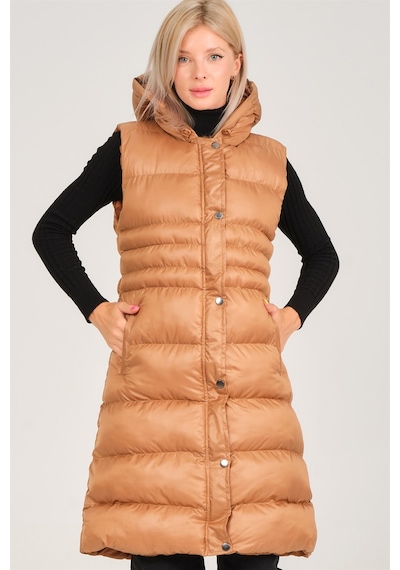 Dewberry Bayan Yelek Z6757 Taba