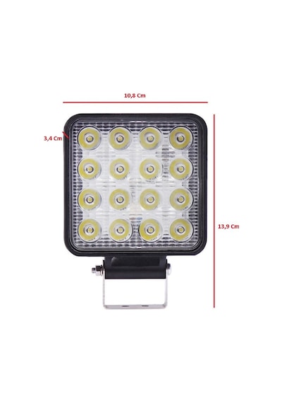 Dc 12-24 Volt 16 Watt Osram Çip Araç Tekne Projektörü