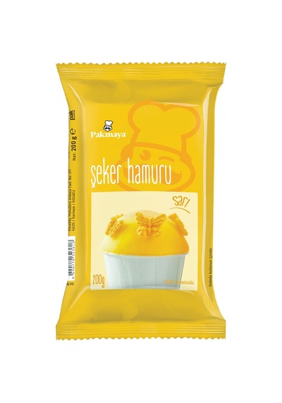 Pakmaya Şeker Hamuru Sarı 200 G - 8 Adet Tarı