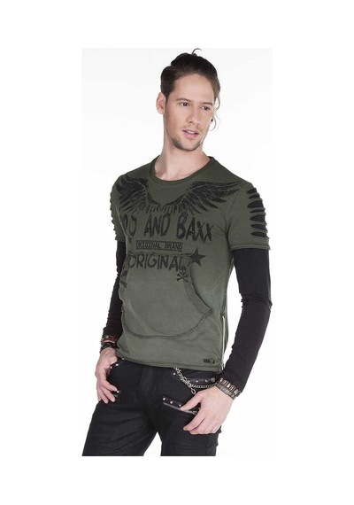 Cipo & Baxx Cl265 Slim Fit Kanat Baskılı Erkek Sweatshirt 001