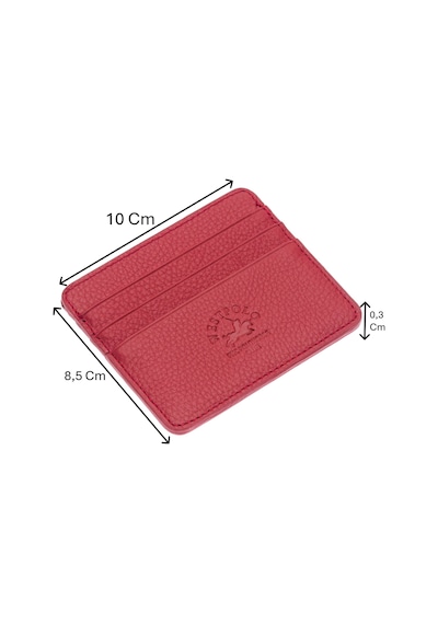Westpolo Unisex Süper Slim Para Bölmeli Hakiki Deri İnce Kartlık Cüzdan 6 Bölmeli Gülkurusu