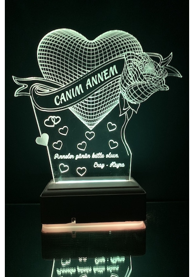 Kişiye Özel Anneler Günü Hediyesi 3D Led Lamba