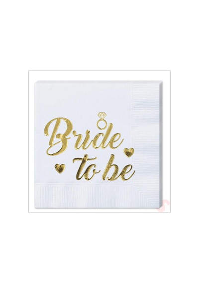 Bride To Be Peçete, 16 Adet - Altın