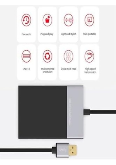 Çoklu Xqd Kart Okuyucu 6in1 Fonksiyonlu 3.0 X 2 Usb Girişi Xqd Tf Cf Sd Card Reader