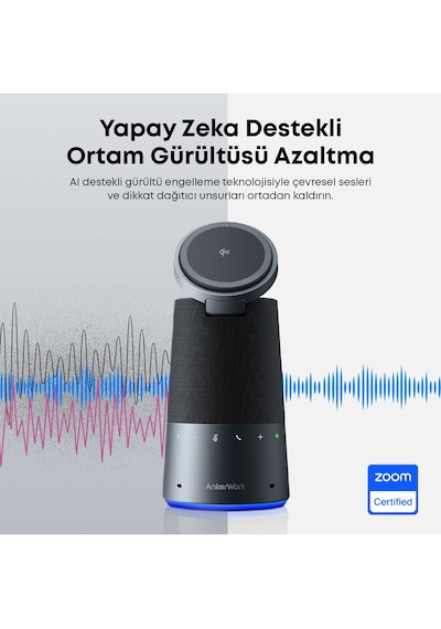 Anker Ankerwork S600 Speakerphone Siyah A3319 15w Kablosuz Şarj