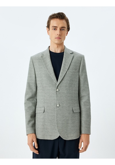 Koton Slim Fit Düğmeli Pamuk Karışımlı Mono Yaka Klasik Blazer Ceket Antrasit 5sam50005hk Antrasit Koton Slim Fit Düğmeli Pamuk Karışımlı Mono Yaka Klasik Blazer Ceket Antrasit 5sam50005hk Antrasit