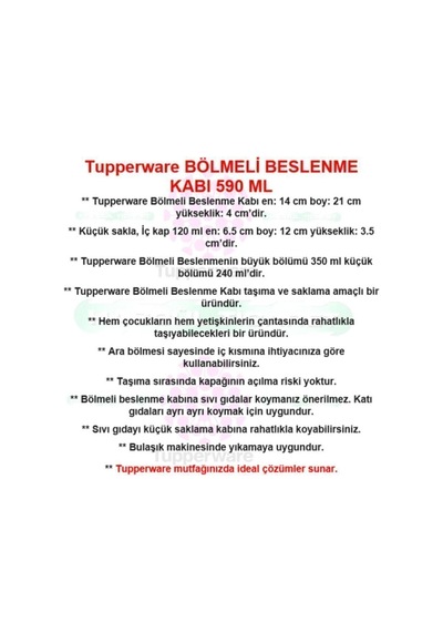 Bölmeli Beslenme Kutusu 590 Ml+ 120 Ml Saklama Kabı Hsgl Renkli