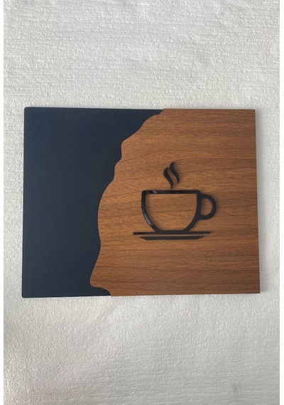 Luxury Black Wooden Serisi Çay Kahve Tabelası