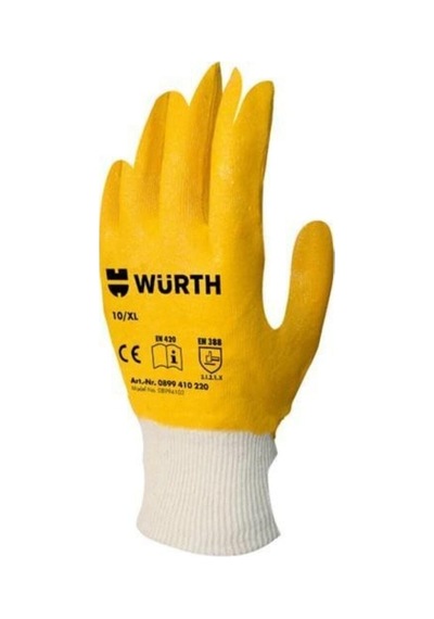 Würth Iş Güvenliği Eldiveni Kalın Nitril Sarı No:10/xl 1 Çift