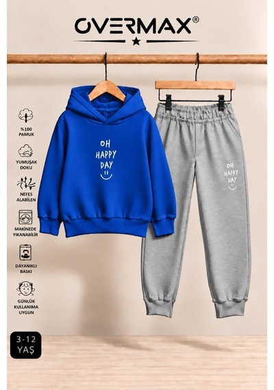 Overmax Oh Happy Day Baskılı Kapüşonlu Sweatshirt Eşofman Takımı- 3-12 Yaş Saks Mavi Üst-gri Alt - 923908694 Saks Mavi Üst-gri Alt Overmax Oh Happy Day Baskılı Kapüşonlu Sweatshirt Eşofman Takımı- 3-12 Yaş Saks Mavi Üst-gri Alt - 923908694 Saks Mavi Üst-gri Alt