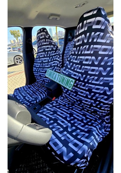 Kupon Siyah 3d Baskı Otomobil Servis Kılıfı Ön Ve Arka 4parça Takım 1.kalite Likrali Penye Yıkanabil 1 Takım