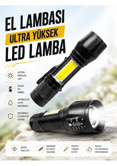 Mey İthalat Hs-41 El Lambası Ultra Yüksek Led Lamba