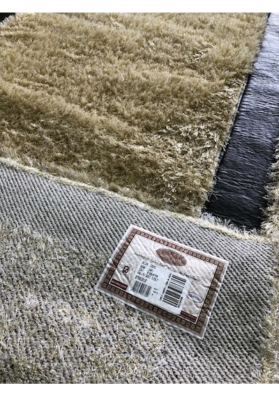 Saray Halı Simli Deri 100X300 Sarı Derili Simli Yolluk 3 Metre !
