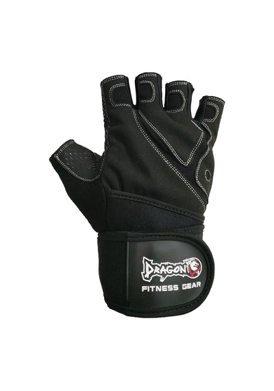 Dragondo W8013 Bilek Bandajlı Body & Ağırlık & Fitness Eldiveni Siyah
