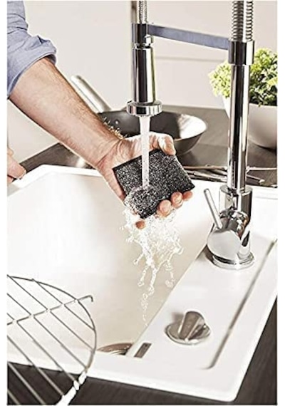 Vileda Glitzi Power Pad Inox, Ekstra Kaliteli, Pas Tutmaz, Zorlu Lekeleri Söker, 2'li Paket Açık Indigo
