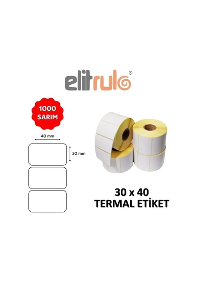 Barkod Etiketi 30x40 Termal - 1000 Adet 1