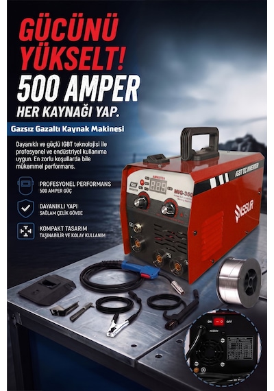 Mıg-350 350a Profesyonel 3'ü 1 Arada Mıg Mma Tıg İnverter Gazsız Gazaltı Kaynak Makinesi-3237