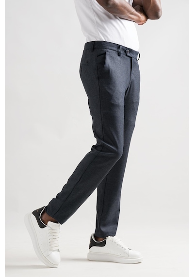 Ecer Slimfit Bitik Kareli Boru Paça Kışlık Erkek Kumaş Pantolon 001